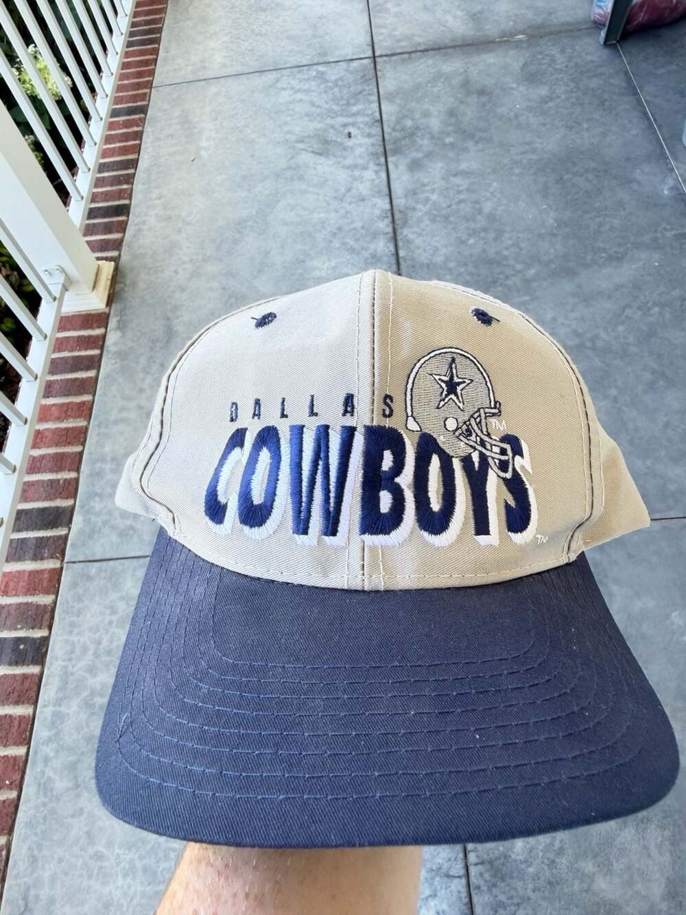 Vintage AJD Dallas Cowboys NFL Two Tone Snapback Hat